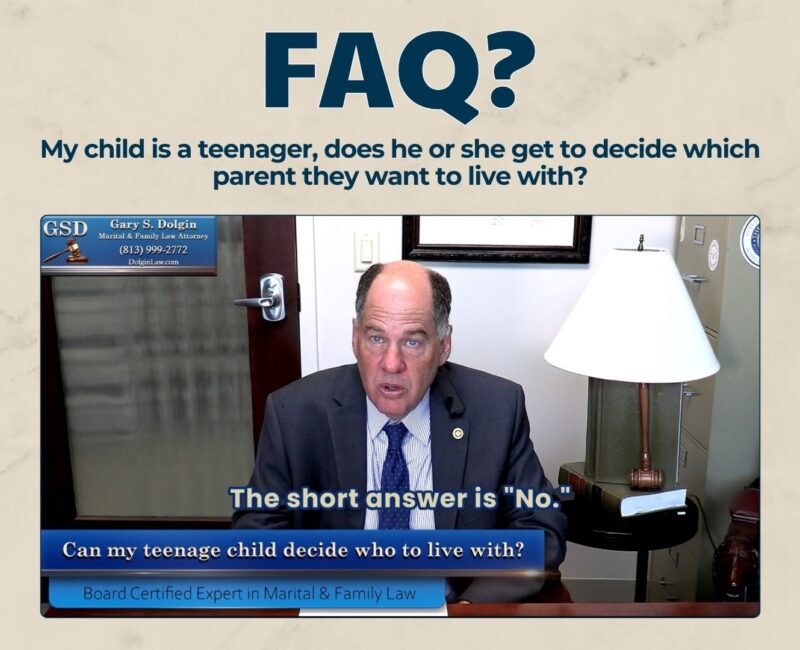 Can a Teenager Decide Custody in Florida