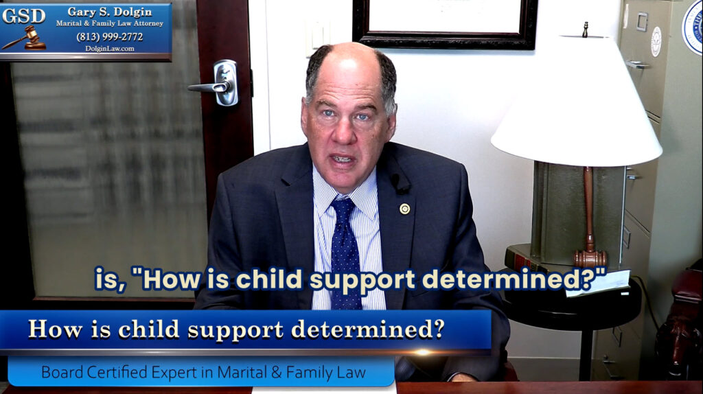 How is child support determined in Tampa Florida